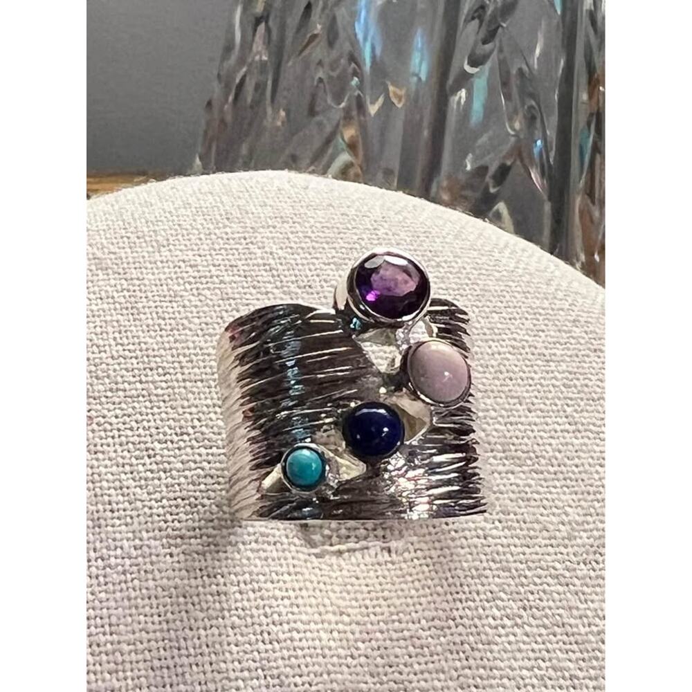 Jay King DRT ring. Size 10. turquoise, amethyst, lapis.. new ring without tags.